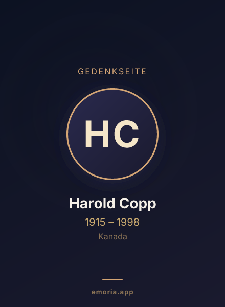 Gedenkportrait von Harold Copp