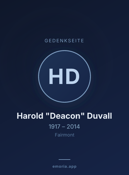 Gedenkportrait von Harold "Deacon" Duvall
