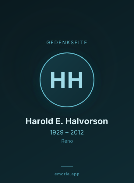 Gedenkportrait von Harold E. Halvorson