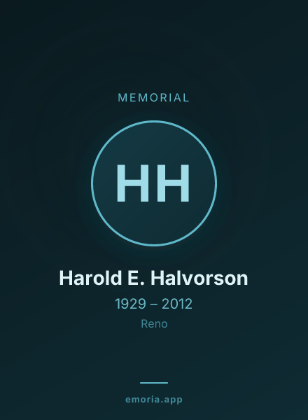 Memorial portrait of Harold E. Halvorson