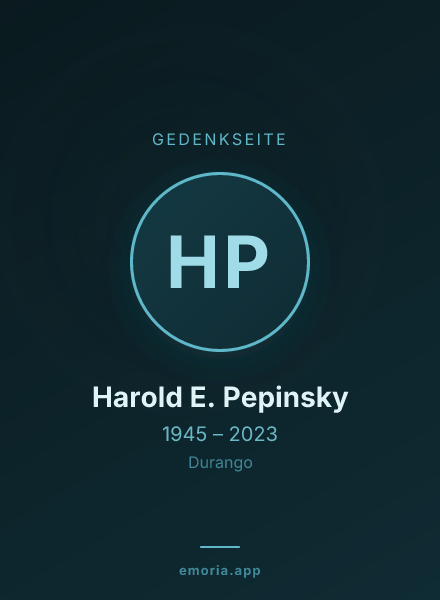Gedenkportrait von Harold E. Pepinsky