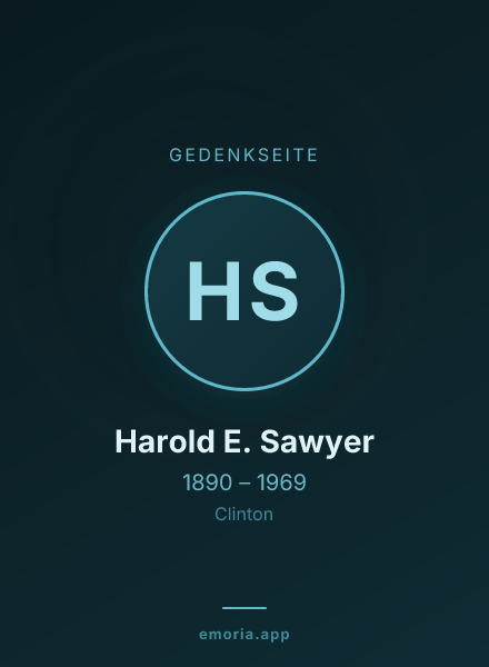 Gedenkportrait von Harold E. Sawyer