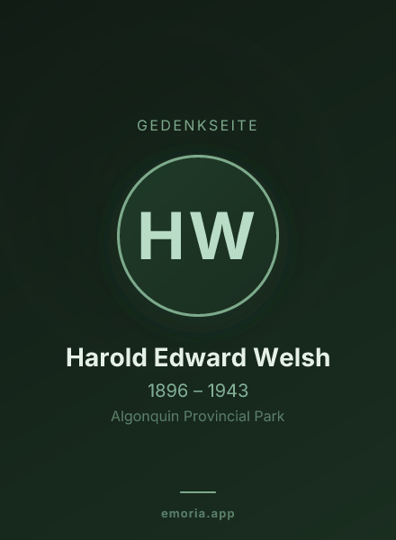 Gedenkportrait von Harold Edward Welsh