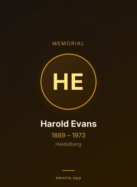 Memorial portrait of Harold Evans
