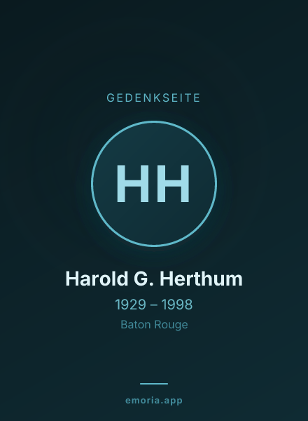 Gedenkportrait von Harold G. Herthum