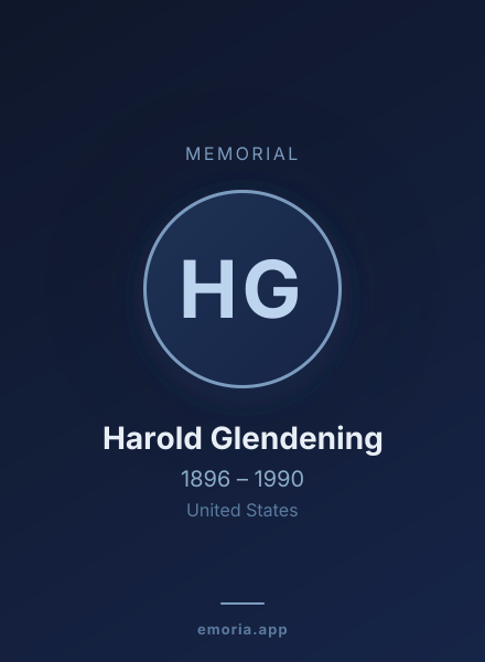 Memorial portrait of Harold Glendening