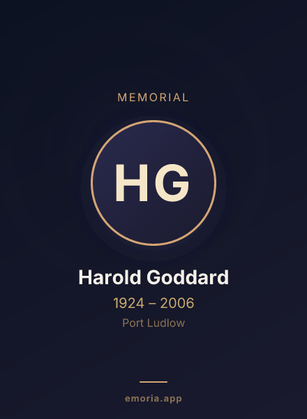 Memorial portrait of Harold Goddard