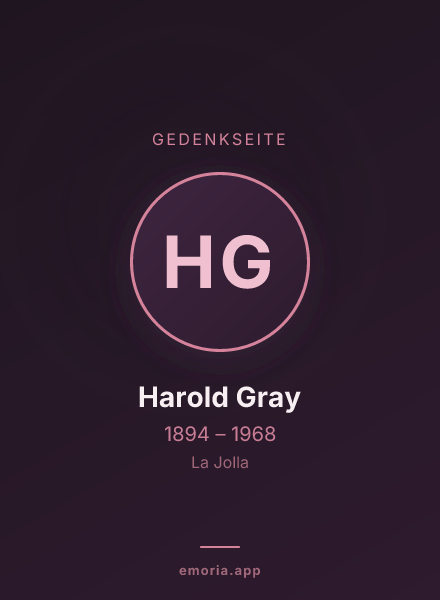 Gedenkportrait von Harold Gray