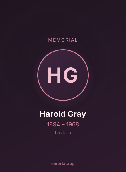 Memorial portrait of Harold Gray