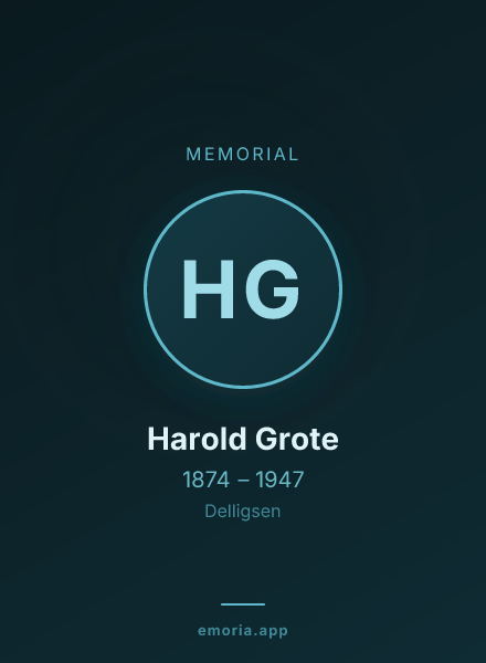 Memorial portrait of Harold Grote