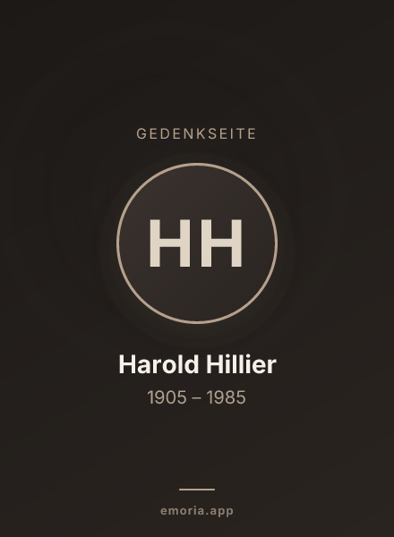 Gedenkportrait von Harold Hillier
