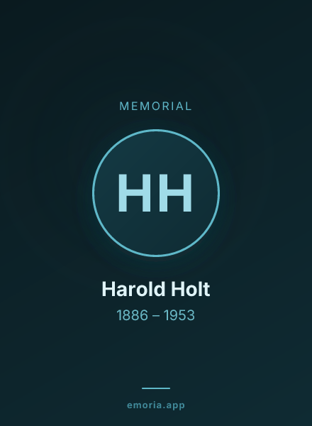 Memorial portrait of Harold Holt