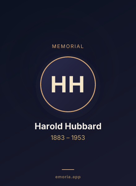 Memorial portrait of Harold Hubbard