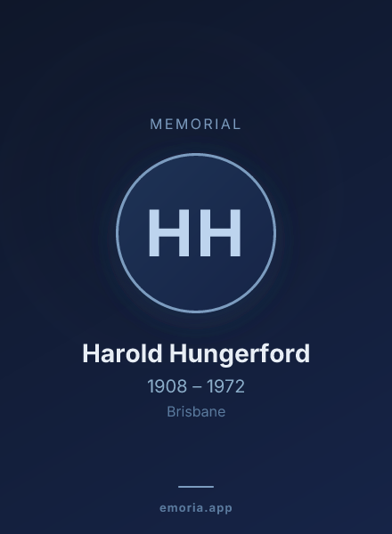 Memorial portrait of Harold Hungerford
