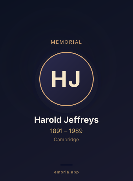 Memorial portrait of Harold Jeffreys