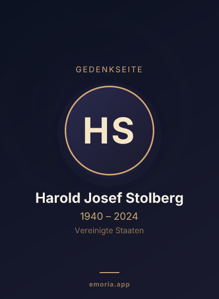 Gedenkportrait von Harold Josef Stolberg