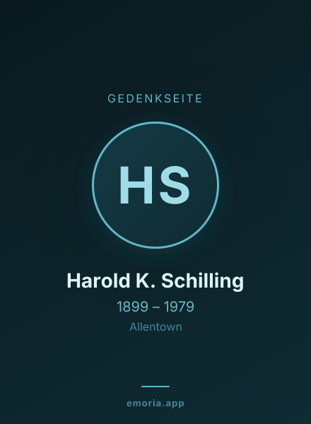Gedenkportrait von Harold K. Schilling