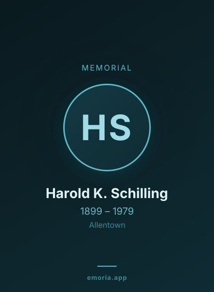 Memorial portrait of Harold K. Schilling