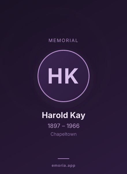 Memorial portrait of Harold Kay