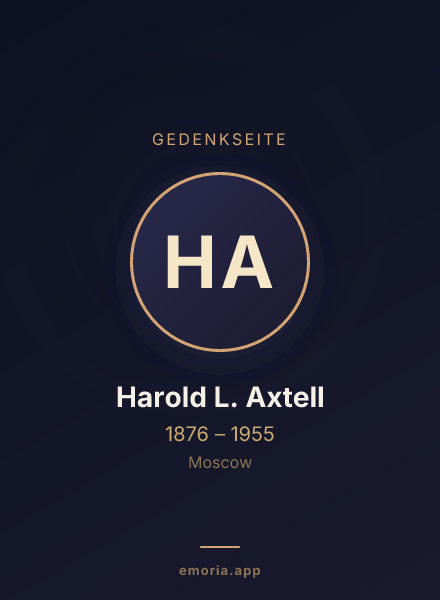 Gedenkportrait von Harold L. Axtell