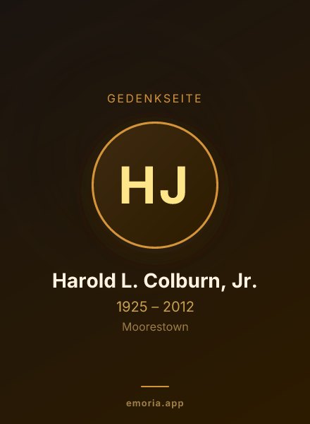 Gedenkportrait von Harold L. Colburn, Jr.