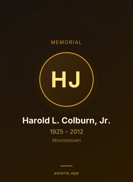 Memorial portrait of Harold L. Colburn, Jr.