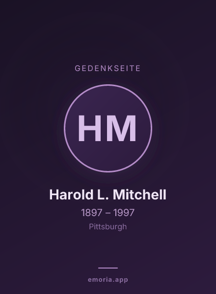 Gedenkportrait von Harold L. Mitchell