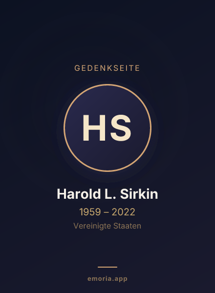 Gedenkportrait von Harold L. Sirkin