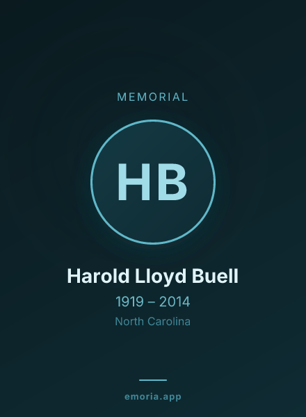 Memorial portrait of Harold Lloyd Buell