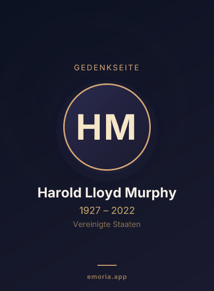 Gedenkportrait von Harold Lloyd Murphy