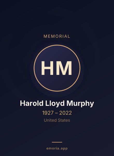 Memorial portrait of Harold Lloyd Murphy