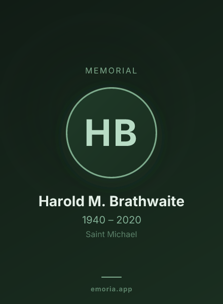 Memorial portrait of Harold M. Brathwaite