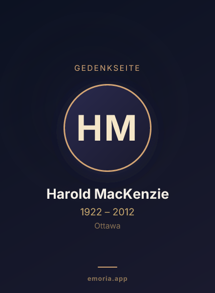 Gedenkportrait von Harold MacKenzie