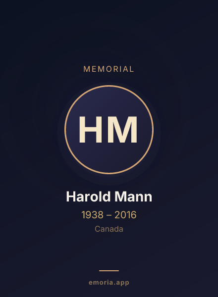 Memorial portrait of Harold Mann