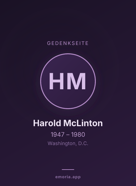 Gedenkportrait von Harold McLinton