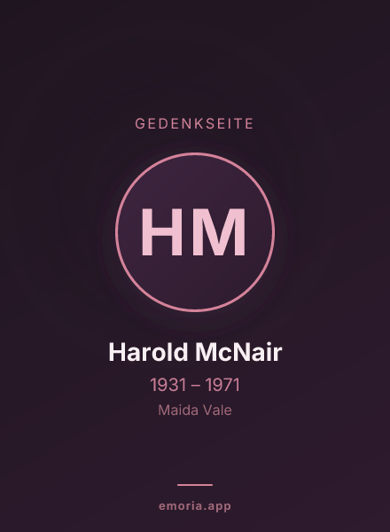 Gedenkportrait von Harold McNair