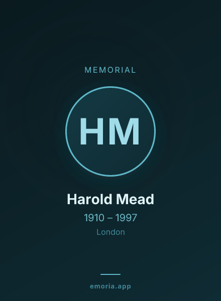Memorial portrait of Harold Mead