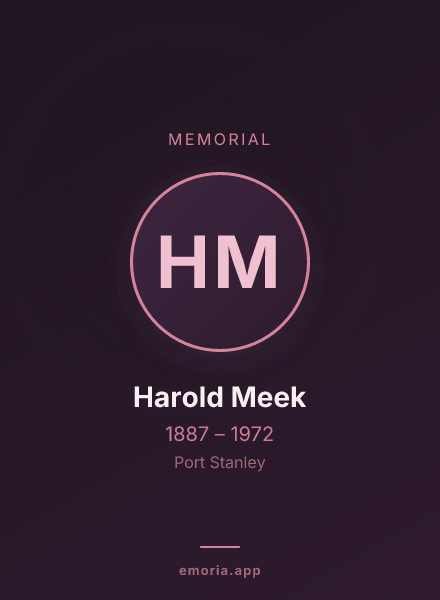 Memorial portrait of Harold Meek
