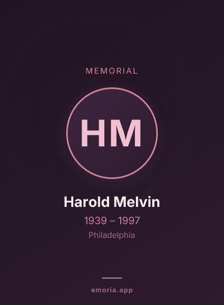 Memorial portrait of Harold Melvin