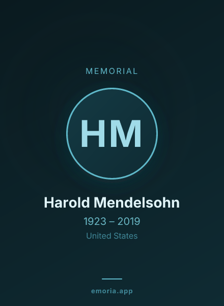 Memorial portrait of Harold Mendelsohn