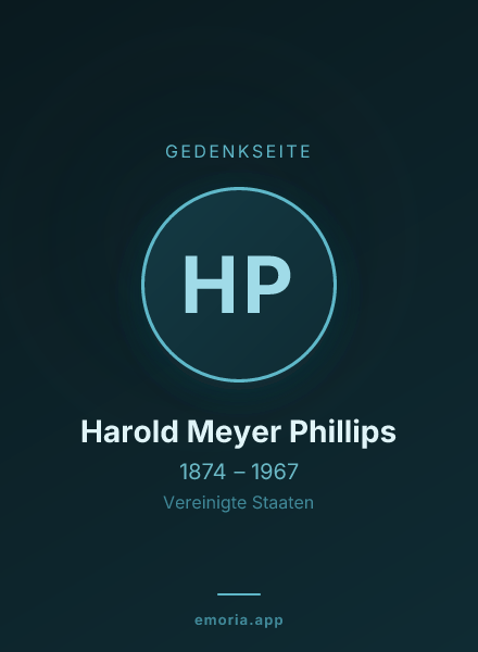 Gedenkportrait von Harold Meyer Phillips