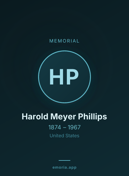 Memorial portrait of Harold Meyer Phillips