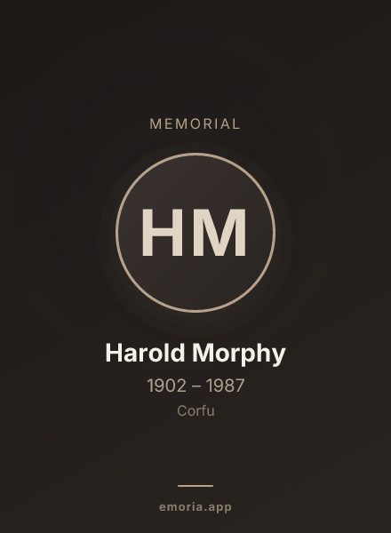 Memorial portrait of Harold Morphy