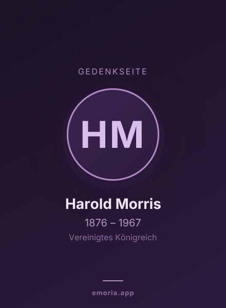 Gedenkportrait von Harold Morris