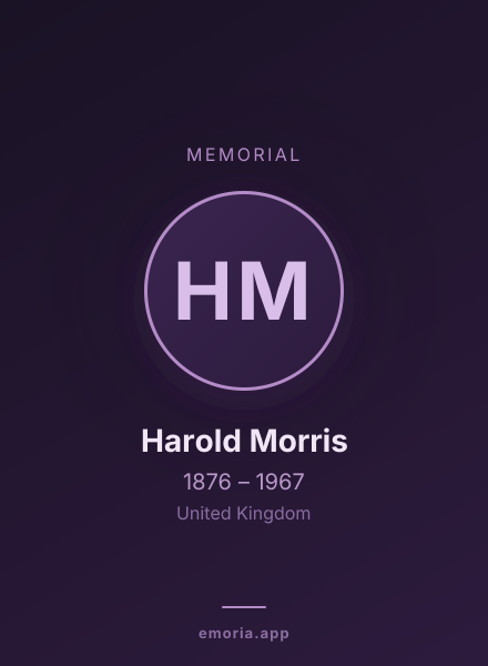 Memorial portrait of Harold Morris