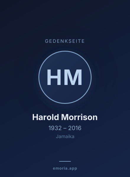 Gedenkportrait von Harold Morrison
