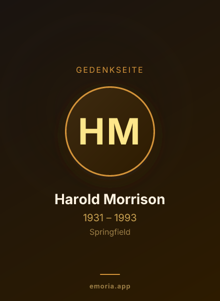 Gedenkportrait von Harold Morrison