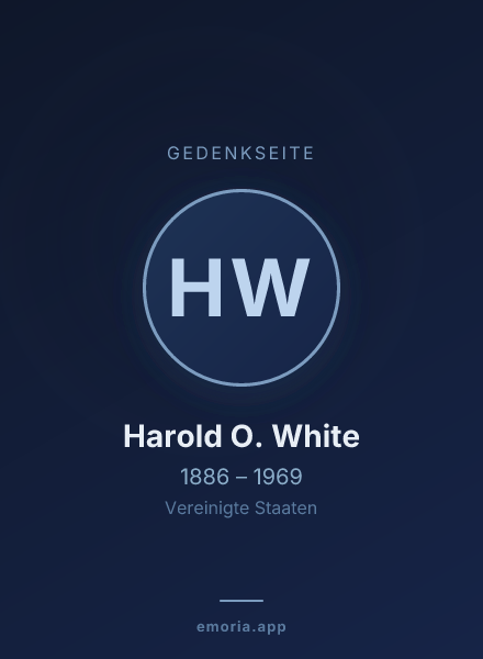 Gedenkportrait von Harold O. White