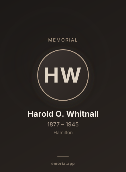 Memorial portrait of Harold O. Whitnall