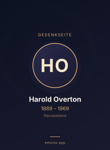 Gedenkportrait von Harold Overton